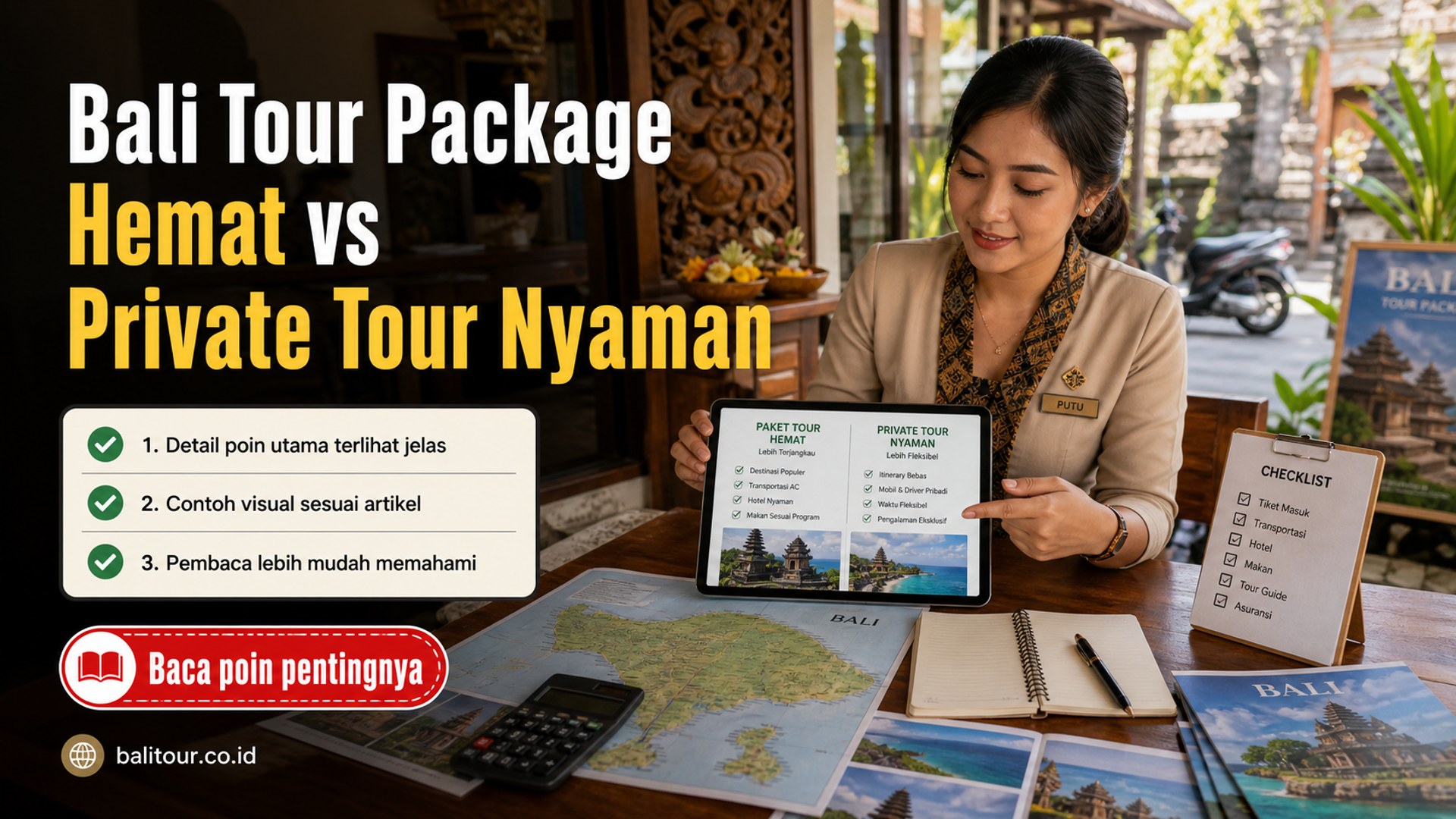 Ilustrasi Bali Tour Package Hemat vs Private Tour Nyaman