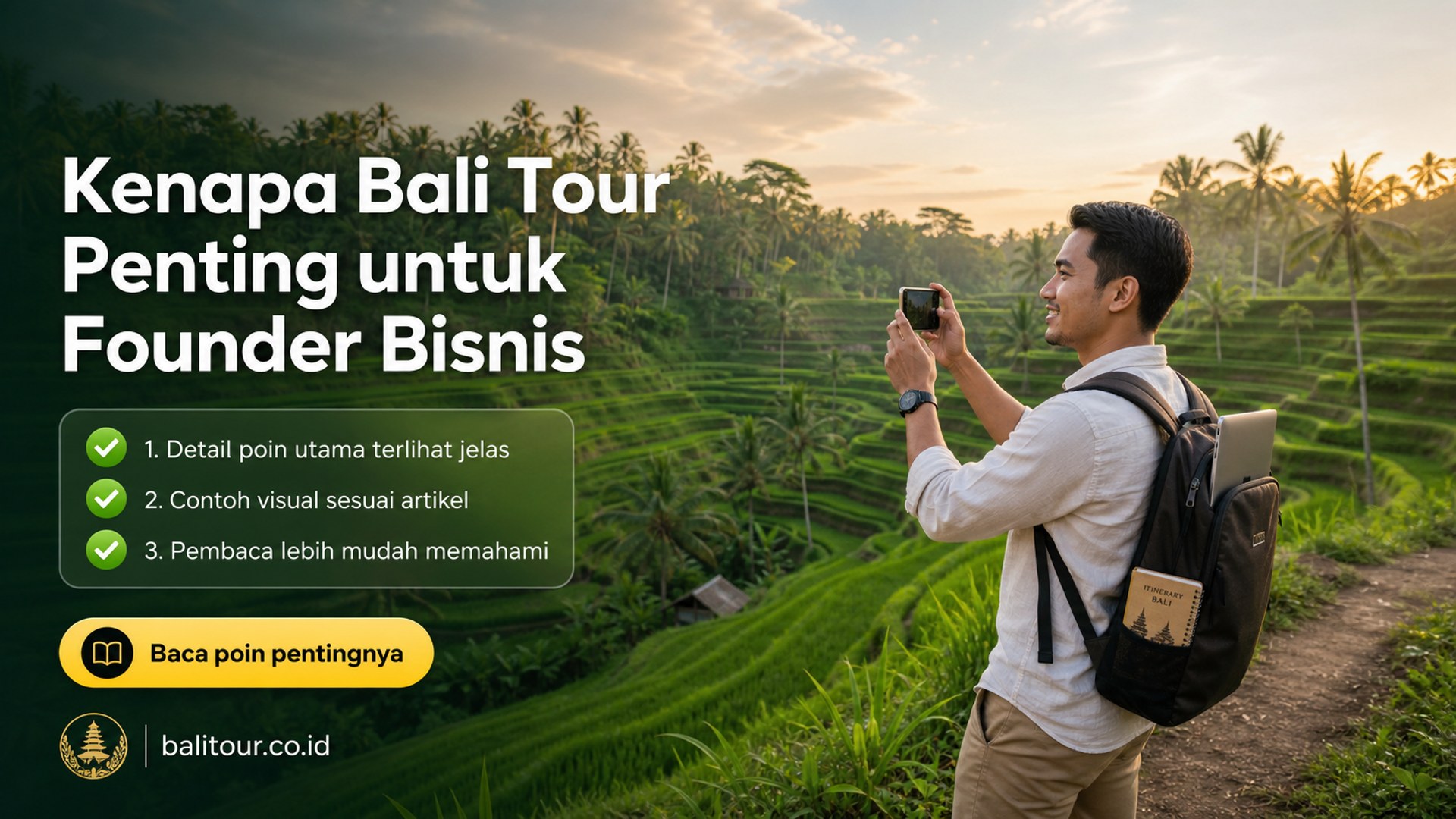 Ilustrasi Kenapa Bali Tour Penting untuk Founder Bisnis